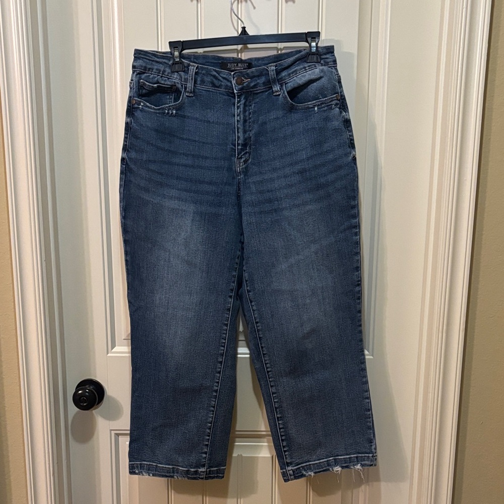 Judy Blue cropped Jeans in Blue Wash, size 14w
